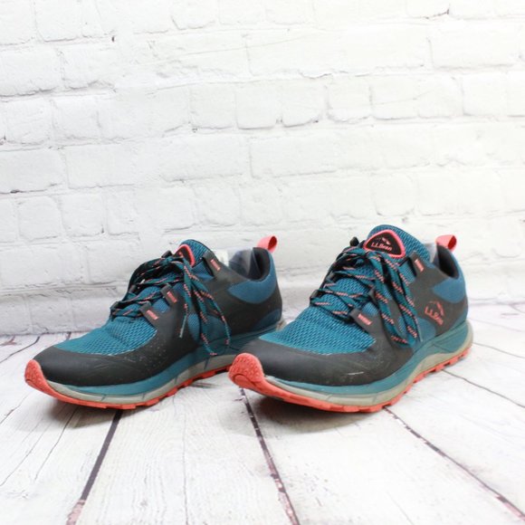 LL BEAN Blue Green Hiking Shoes Mesh Trail Lightweight Sneaker Size 9.5 M - Picture 2 of 10